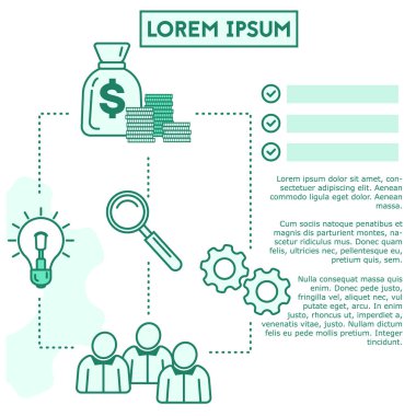 Vektör anahat iş afiş şablon