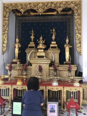 Güzel antik Budist tapınağının içi