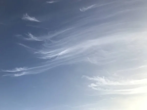 Schöne Weiße Wolken Und Blauer Himmel Morgen — Stockfoto