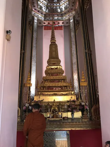 Interieur Van Prachtige Oude Boeddhistische Tempel — Stockfoto