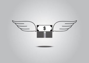 Doları para uçan kanatlı