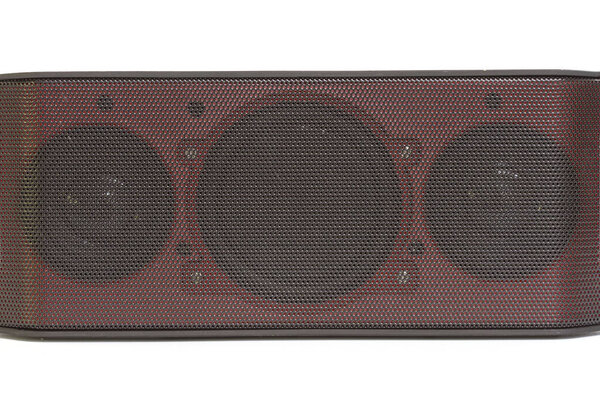 Mini bluetooth loudspeaker isolated on white background
