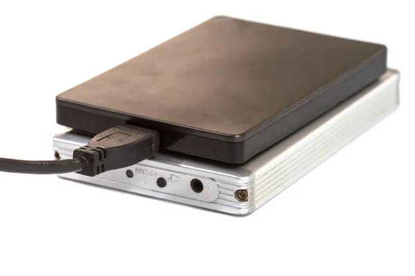 Hard disk extern cu cablu usb — Fotografie, imagine de stoc