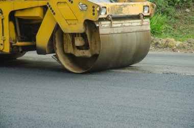 Yol silindiri makine inşaat asfalt yol yapımı