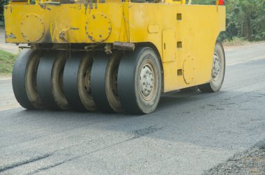 Yol silindiri makine inşaat asfalt yol yapımı