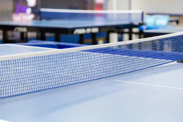 Blue ping pong tennis table