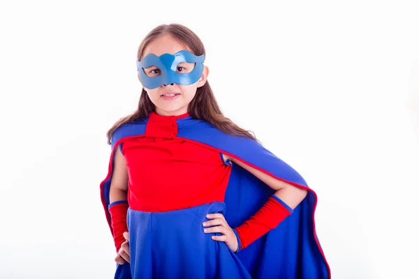 Girl in superhero costume — Stock Photo, Image