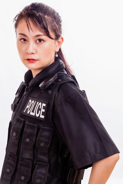 Oficial de policía mujer china — Foto de Stock