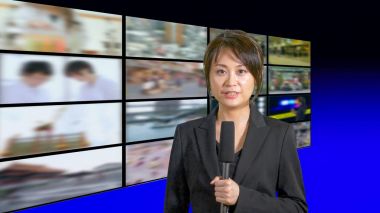 Kadın haber spikeri Studio