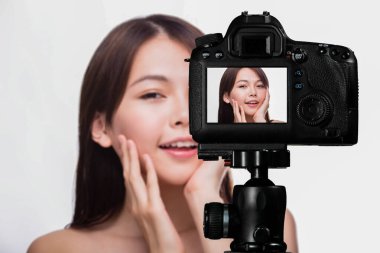 Asyalı kız yüksek anahtar Güzellik Portresi