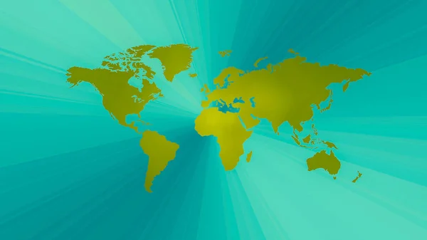 Mappa del mondo astratta con linee luminose — Foto Stock