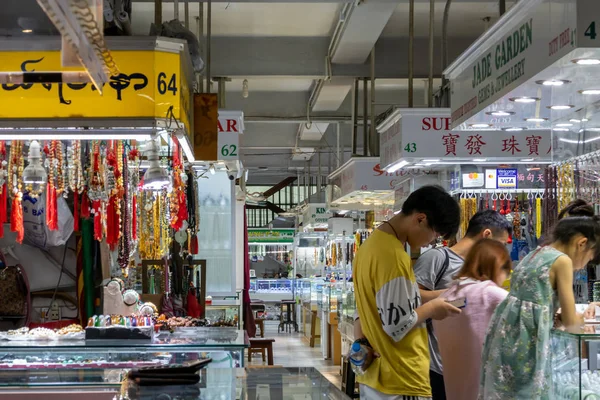 Bogyoke Aung San Market, a bazaar in central Yangon. The market — Stok fotoğraf