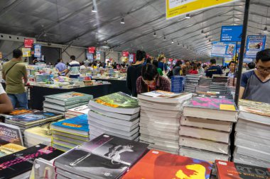 Shoppers at Big Bad Wolf book fair in Yangon, the world’s bigg