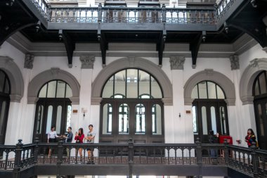 YANGON, MYANMAR - JANUARY 18, 2020:  Interior of The Secretariat or   Secretariat Yangon, also known as the Minister's Building.