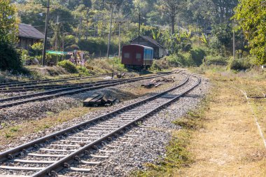 Taunggyi Bölgesi 'ndeki Kalaw Tren İstasyonu, Shan State, Myanmar