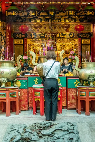 Yangon Mianmar Janeiro 2020 Kheng Hock Keong Templo Budista Construído — Fotografia de Stock