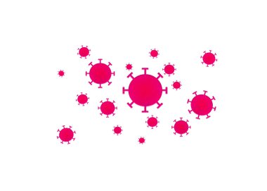 Roman grubu Coronavirus covid-19 2019-nCoV hücre çizimi beyaz arka planda