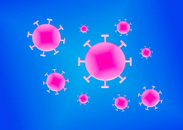 Иллюстрация Группы Клеток Коронавируса Ncov — стоковое фото
