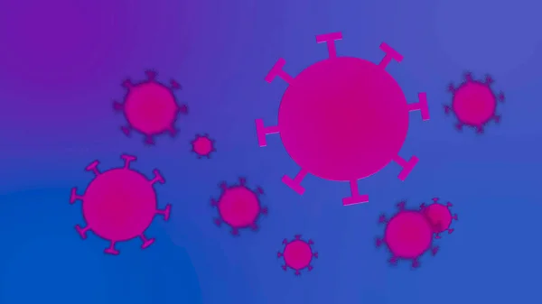 Gruppo Nuove Cellule Coronavirus Covid 2019 Ncov Illustrazione — Foto Stock