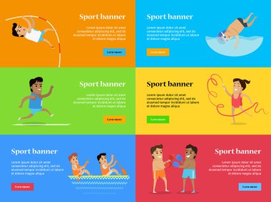 Spor afiş. Yaz oyunları koleksiyonu ayarla