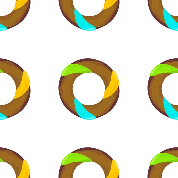 Donut naadloze achtergrond structuurpatroon — Stockvector