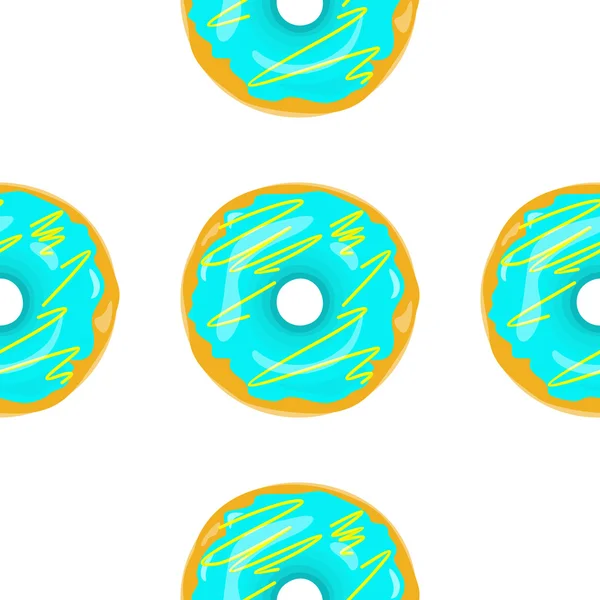 Donut naadloze achtergrond structuurpatroon — Stockvector