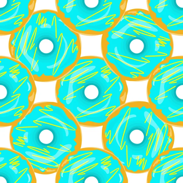 Donut Seamless Background Texture Pattern — Stock Vector