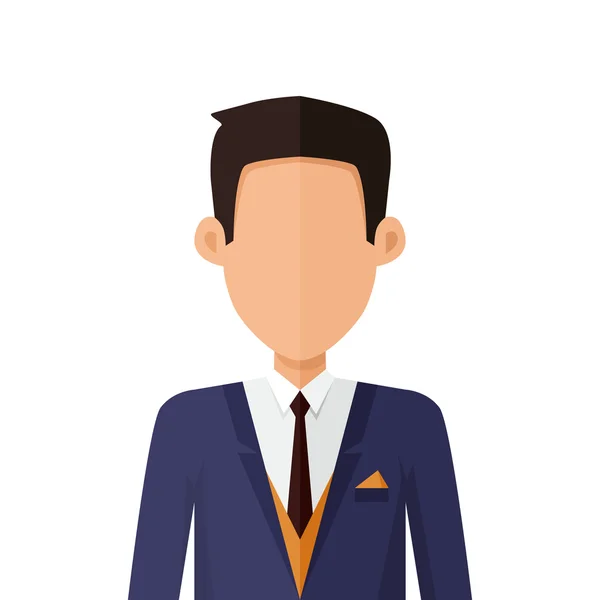 Man teken Avatar Vector in platte ontwerp. — Stockvector