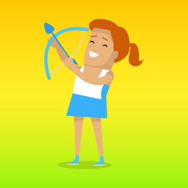 Yaz oyunları renkli afiş. Okçuluk spor