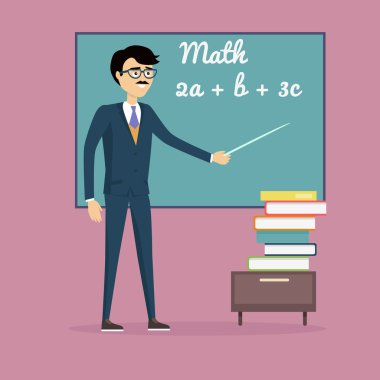Matematik öğrenme kavramı illüstrasyon.