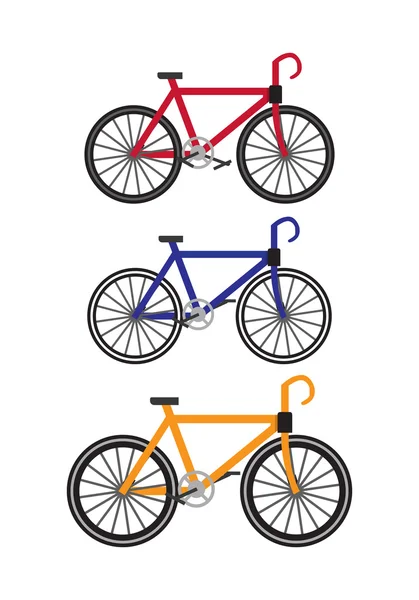 Bicicletas Vector Ilustração em projeto plano —  Vetores de Stock
