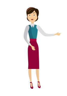 Okul öğretmeni izole karakter