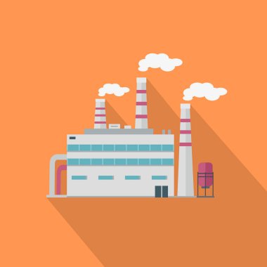 Fabrika düz tarzı uzun gölge ile. Üretici