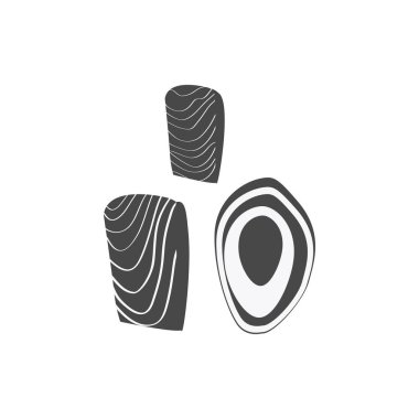 Somon Steak vektör düz tasarlamak