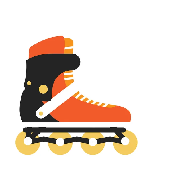 Illustration vectorielle de patins à roulettes en design plat — Image vectorielle