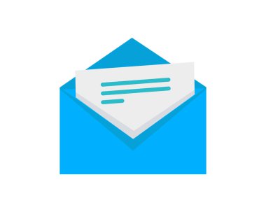 Mektup düz stil vektör simgesi olan zarf