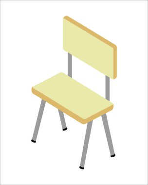Sandalye vektör çizim izometrik projeksiyon