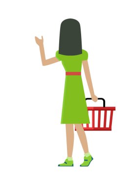 Müşteri kadın karakter vektör çizim