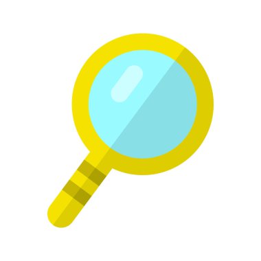 Büyüteç'i vektör çizim düz stil tasarım