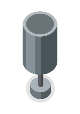 Sokak çöp Urn vektör izometrik projeksiyon.