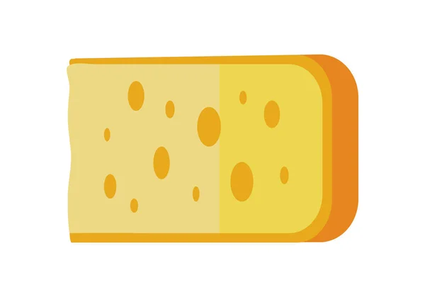 Stück Käse isoliert — Stockvektor
