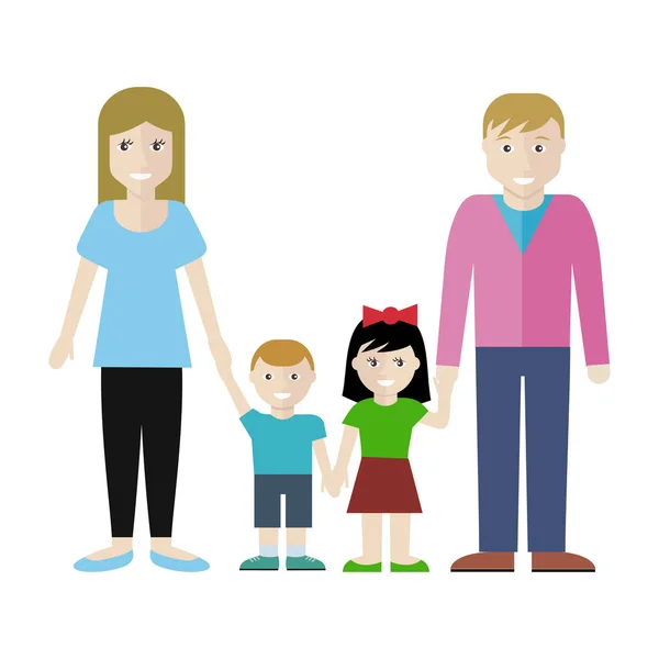Illustrazione vettoriale del concetto di famiglia nel design piatto . — Vettoriale Stock