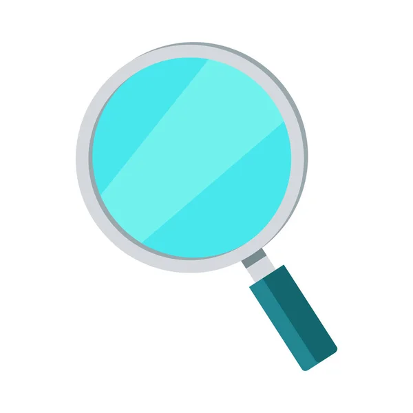 Pesquisa Icon Magnifying Glass isolado no branco — Vetor de Stock