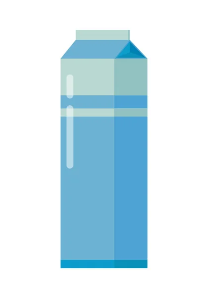 孤立的牛奶蓝箱包装 — 图库矢量图片