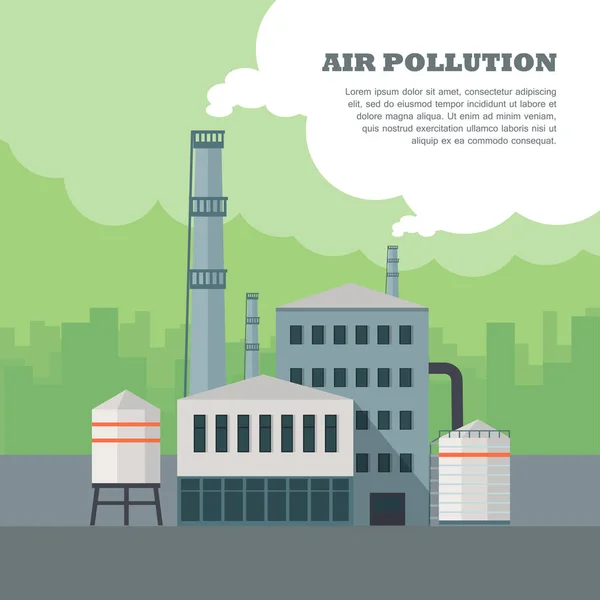Begrip luchtverontreiniging — Stockvector