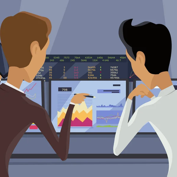 Illustration moderne de technologie de trading en ligne . — Image vectorielle