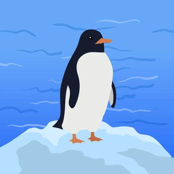 Divertida ilustración de pingüino — Vector de stock