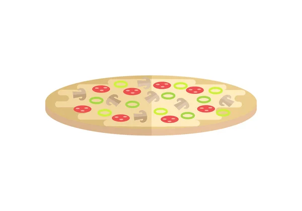 Pizza Vector Illustration in Flat Style Design. — Stock Vector