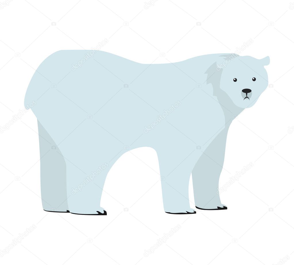 Polar Bear Vector Illustration in Flat Design — Stock Vector © robuart