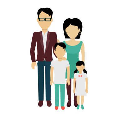 Mutlu aile kavramı Banner tasarımı